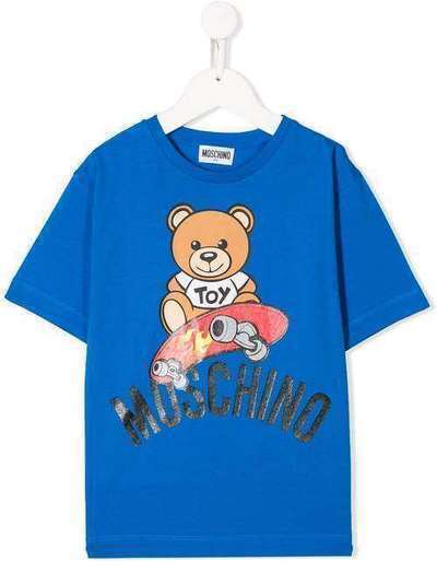 Moschino Kids футболка с принтом HVM029LBA1040624