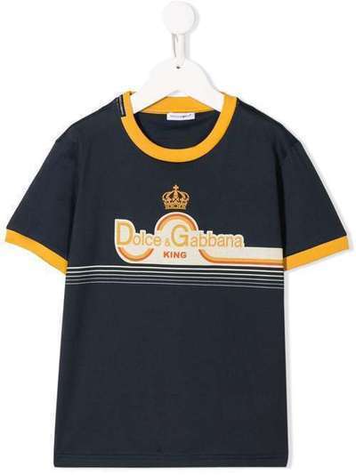 Dolce & Gabbana Kids футболка с принтом DG King L4JT8AG7VLR