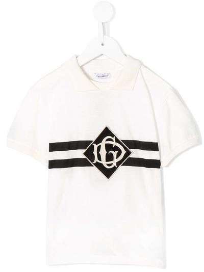 Dolce & Gabbana Kids футболка с вышитым логотипом L4JTAPG7TYZ