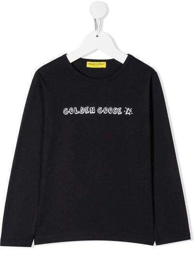 Golden Goose Kids футболка с длинными рукавами и логотипом G36KP135K4