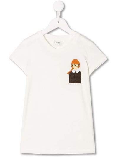 Fendi Kids футболка с принтом JFI1757AJ