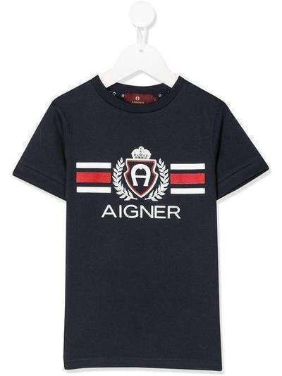 Aigner Kids футболка с логотипом 53903