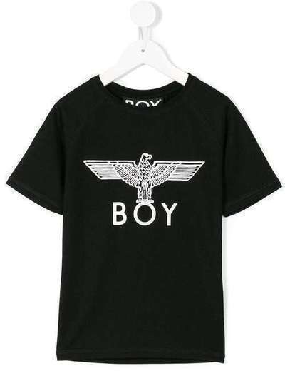 Boy London Kids футболка с принтом логотипом EAGLEKIDSTEEBLACKWHITE