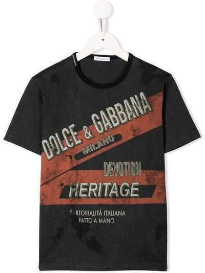 Dolce & Gabbana Kids футболка с надписью L4JTAUG7VLX