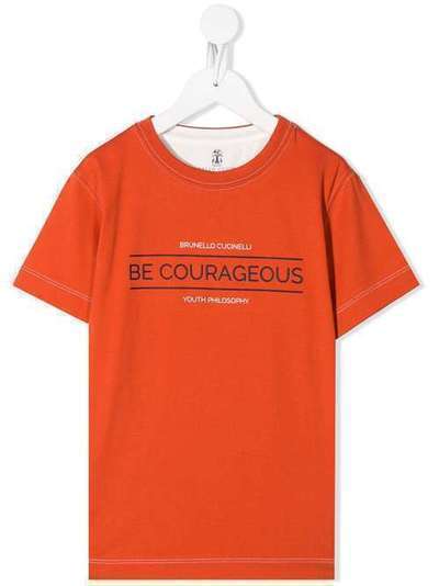 Brunello Cucinelli Kids футболка Be Courageous B0B13T140B