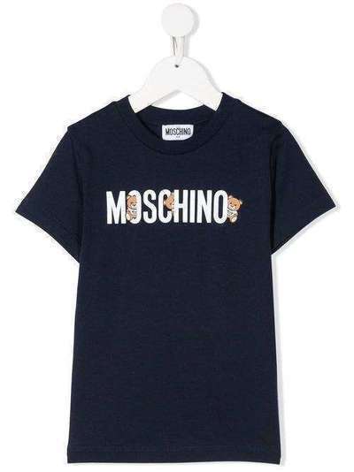 Moschino Kids футболка Teddy Bear с логотипом H7M01ILAA0840016