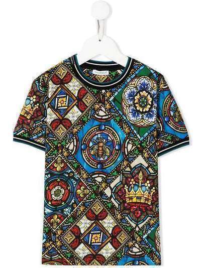 Dolce & Gabbana Kids футболка с принтом L4JT8AHS7AI