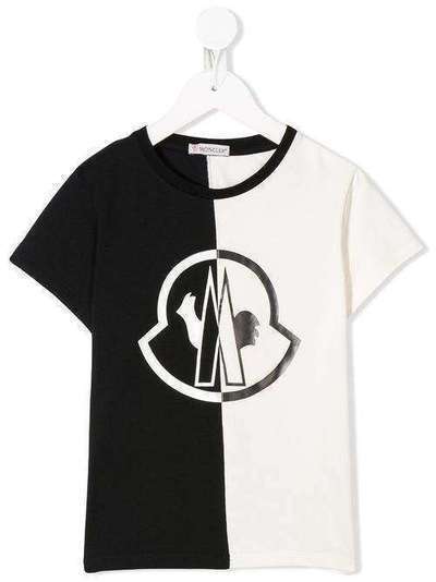 Moncler Kids футболка в стиле колор-блок с логотипом F19548C700108790A