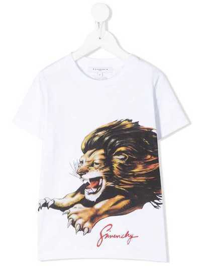 Givenchy Kids футболка с принтом H2518010B