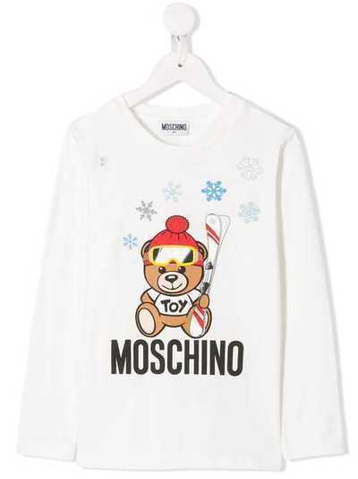 Moschino Kids футболка с принтом HNM02HLBA11
