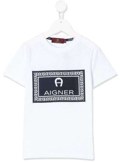 Aigner Kids logo print T-shirt 53901