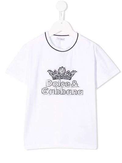 Dolce & Gabbana Kids футболка с логотипом L4JT7NG7STG