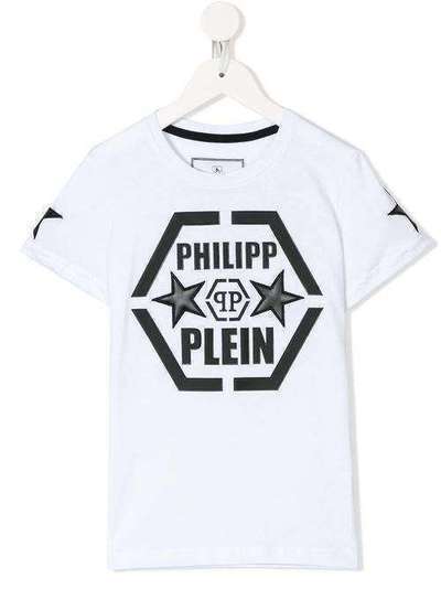 Philipp Plein Junior футболка с нашивкой-логотипом S19CBTK0556PJY002N