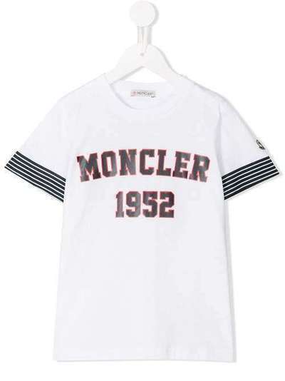 Moncler Kids футболка с принтом логотипа 801255083907