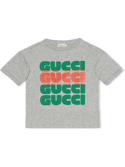 Gucci Kids футболка с логотипом 547865XJAHW
