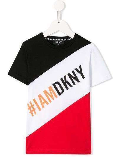 Dkny Kids футболка в стиле колор-блок с логотипом D25C9309B