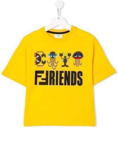 Fendi Kids футболка с принтом JMI2587AJ