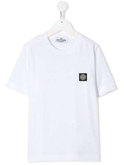 Stone Island Junior футболка с круглым вырезом и нашивкой-логотипом 721620147V0001