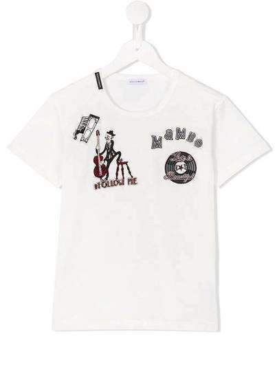 Dolce & Gabbana Kids футболка с вышивкой Jazz Music L4JT4IG7JVV