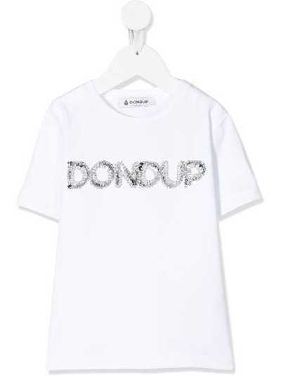 Dondup Kids футболка с декорированным логотипом YS189JY0014G