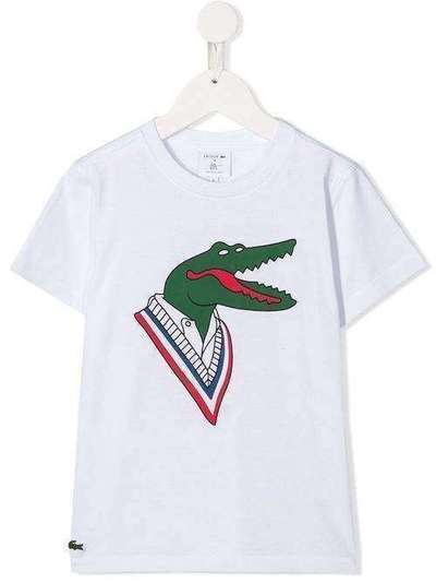 Lacoste Kids футболка с круглым вырезом и принтом TJ012400K01