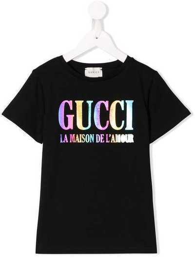 Gucci Kids футболка с принтом логотипа 561651XJAHY