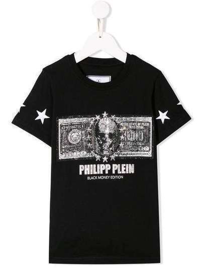 Philipp Plein Junior футболка с изображением денежной купюры P19CBTK0703PJY002N