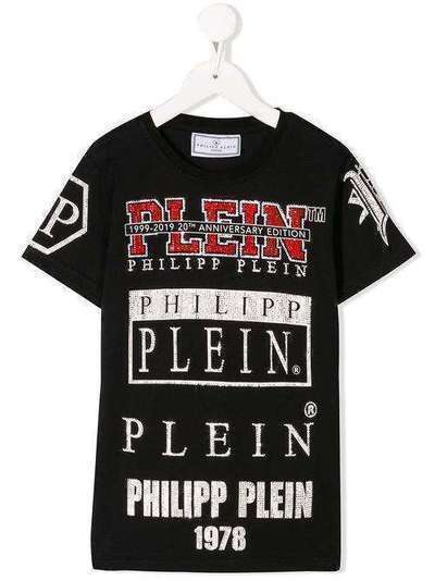 Philipp Plein Junior футболка с круглым вырезом и логотипом A19CBTK0812PJY002N
