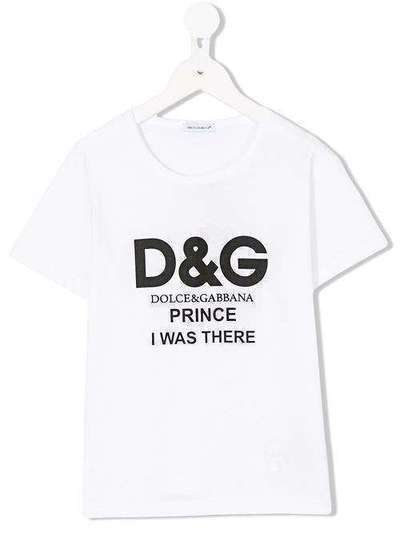Dolce & Gabbana Kids футболка с логотипом L4JT5JG7LLD