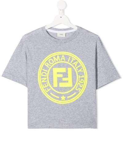 Fendi Kids футболка с логотипом JMI2747AJ