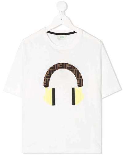 Fendi Kids футболка с принтом и узором FF JUI0107AJ