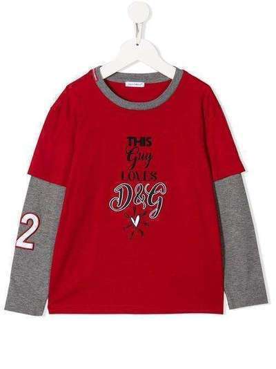 Dolce & Gabbana Kids ярусная футболка с принтом L4JT7OG7SVR