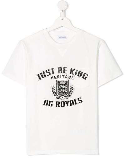 Dolce & Gabbana Kids футболка с принтом DG Royals L4JTBAG7VOW