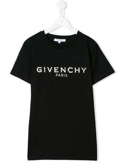 Givenchy Kids футболка с контрастным логотипом H25147