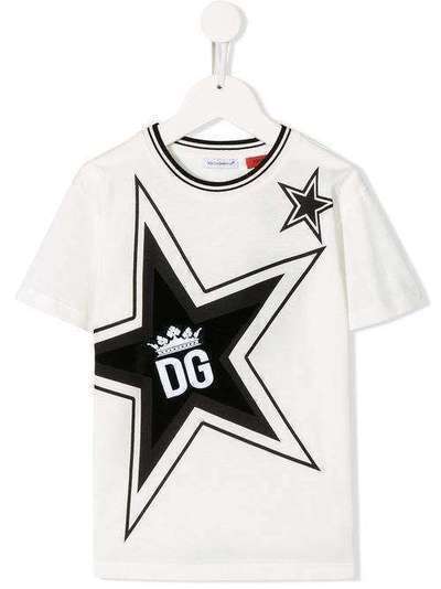 Dolce & Gabbana Kids футболка с принтом DG Crown L4JT7NG7VJO