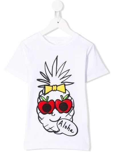 Stella McCartney Kids футболка с изображением ананаса 539241SMJT1
