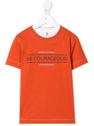 Brunello Cucinelli Kids футболка Be Courageous B0B13T140A