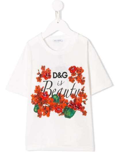 Dolce & Gabbana Kids футболка D&G is Beauty L5JTAZG7RNQ