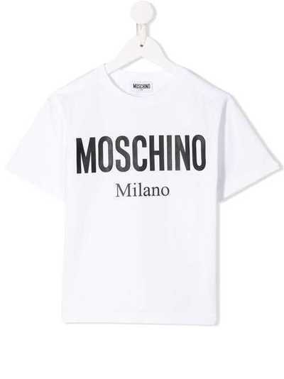 Moschino Kids футболка с логотипом HPM029LBA12