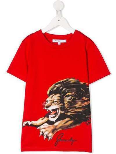 Givenchy Kids футболка с принтом Lion H25180991