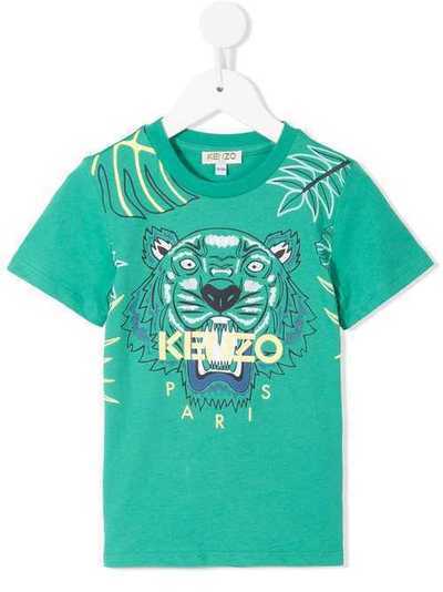 Kenzo Kids футболка с принтом тигра KN106785KN06