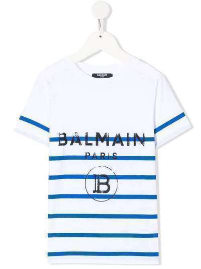 Balmain Kids футболка в полоску 6M8731MX030