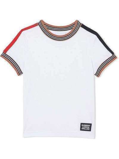 Burberry Kids футболка в полоску Icon Stripe с короткими рукавами 8022251