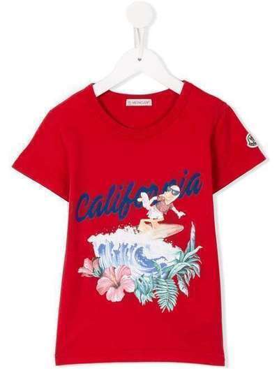 Moncler Kids футболка 'California' 8015250829AJ