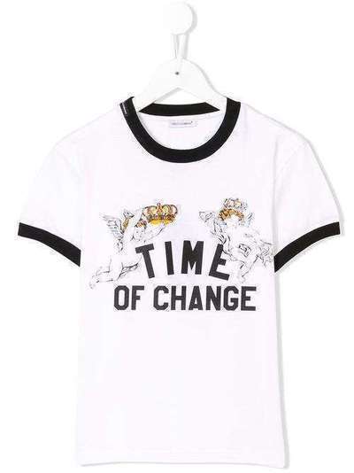 Dolce & Gabbana Kids футболка с принтом логотипа L4JT8AG7QEP