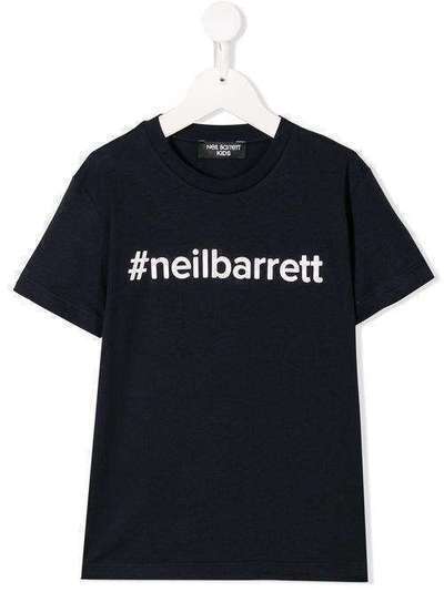 Neil Barrett Kids футболка с логотипом 20638