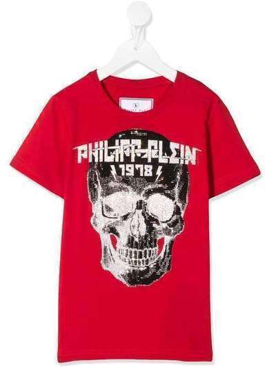 Philipp Plein футболка с декорированным логотипом P20CBTK0852PJY002N