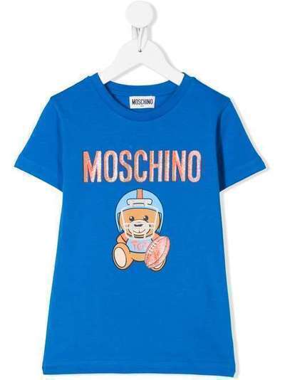 Moschino Kids футболка Toy Football с круглым вырезом HUM02QLBA10