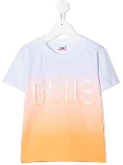 Gcds Kids футболка с эффектом омбре и логотипом 22566