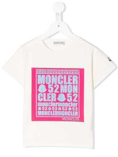 Moncler Kids футболка с принтом и нашивкой-логотипом F19548C710108790A